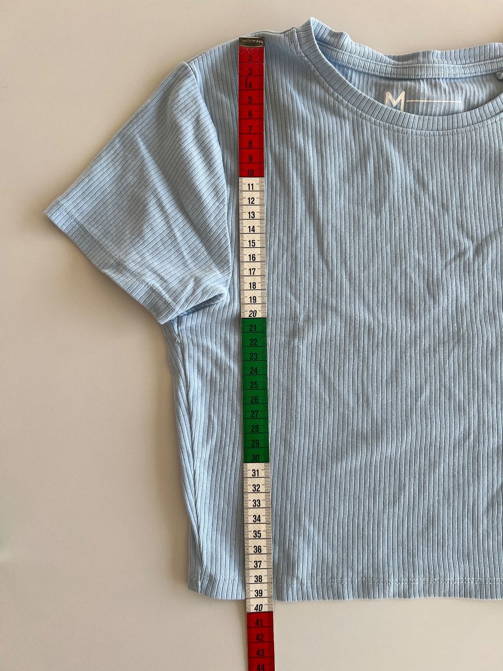 T-shirt: FB Sister - Top T-Shirt mit Rippmuster - M - hellblau – Usato da Büetigen venduto da Jabo 1