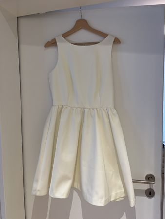 Elegantes H&M Sommerkleid, Gr. 38, cremeweiss