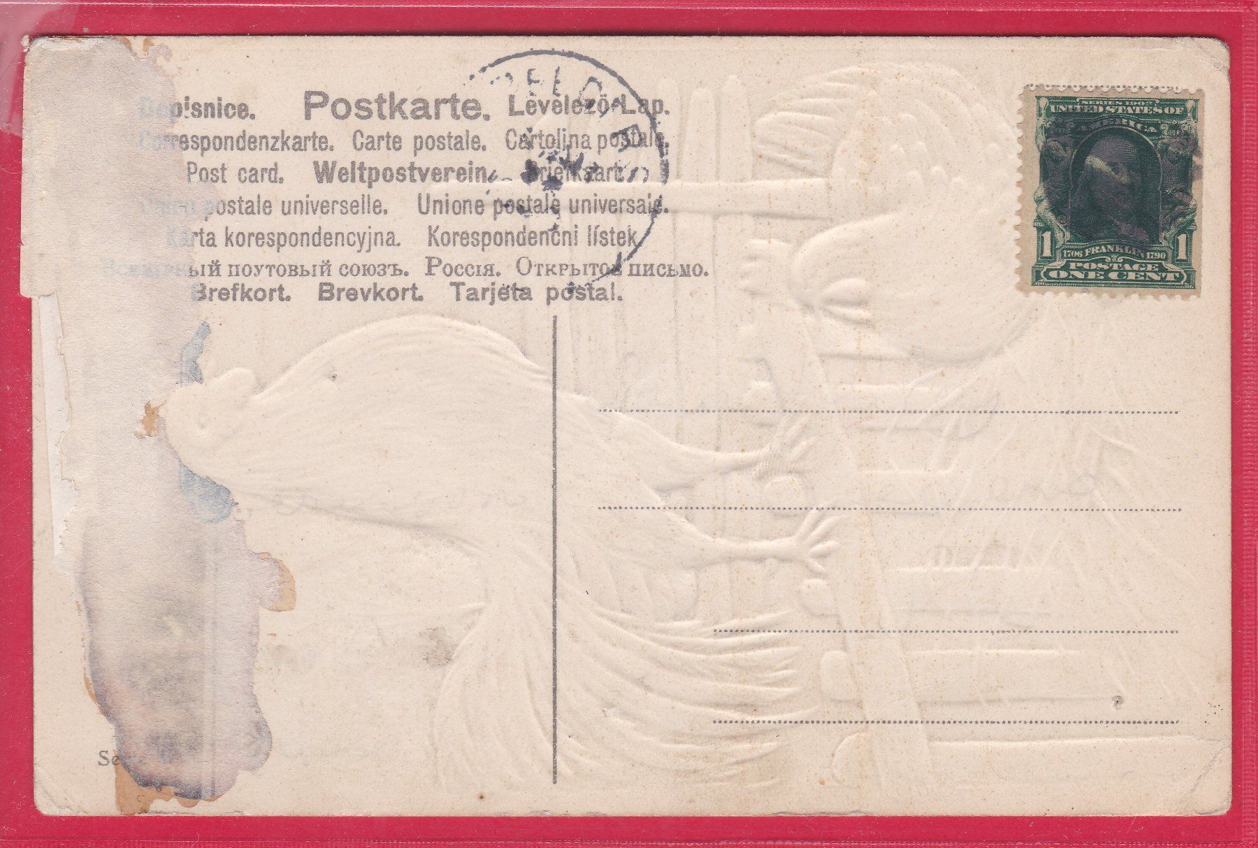 Cartoline postali: PRÄGEKARTE, EASTER GREETING, – Usato da Oberrieden venduto da Gebirgsstelze 1