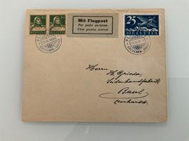 1924, SF24.1a Brief, Flugtag Grenchen - Basel mit Tellvater