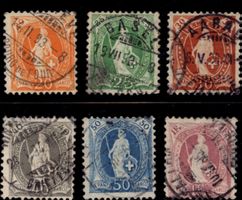 Lot  13 Zähne  Stehende Helvetia