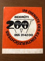 Zoo Technik Rüti Abziehbild / Sticker / Kleber