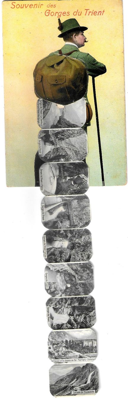 Cartes postales: Souvenir des Gorges du Trient - Leporello – D'occasion à Ettingen par Kartenplanet 1