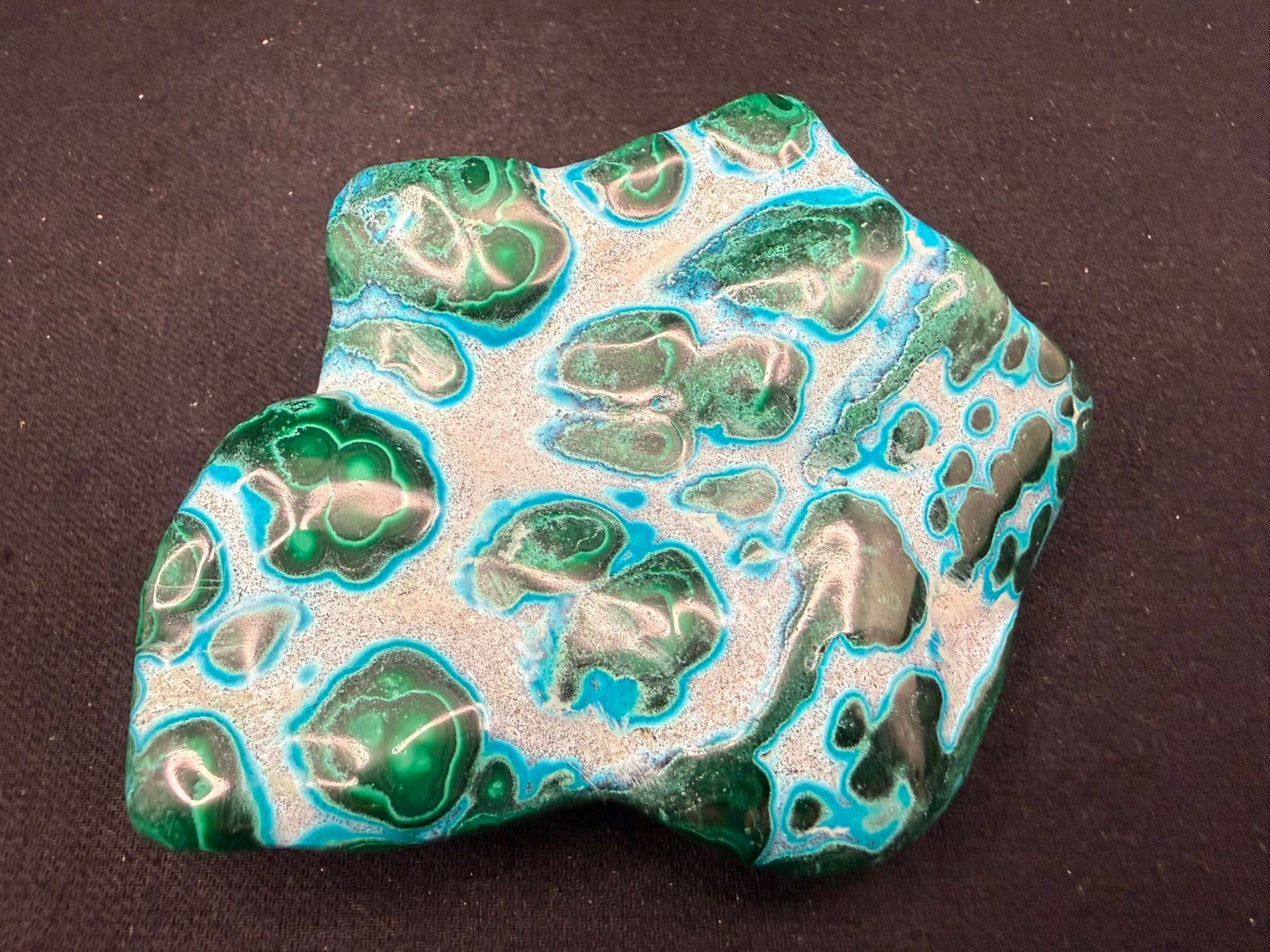 Mineralien & Heilsteine: Malachit und Chrysocolla poliert – Gebraucht aus Schinznach Bad von Demerald 9
