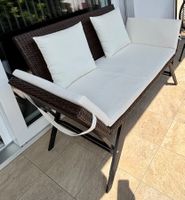 VidaXL Rattan Sitzbank Garten/Balkon Braun | TOP ZUSTAND