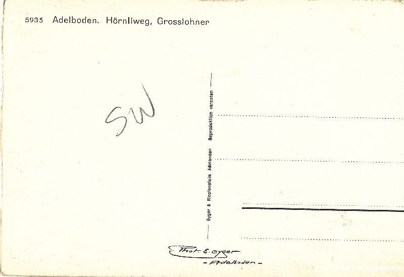 Cartes postales: Adelboden - Hörnliweg + c1955 – D'occasion à Emmenbrücke par teestube 1