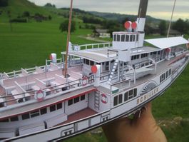 Dampfschiff Schiller Modellbogen 1:100