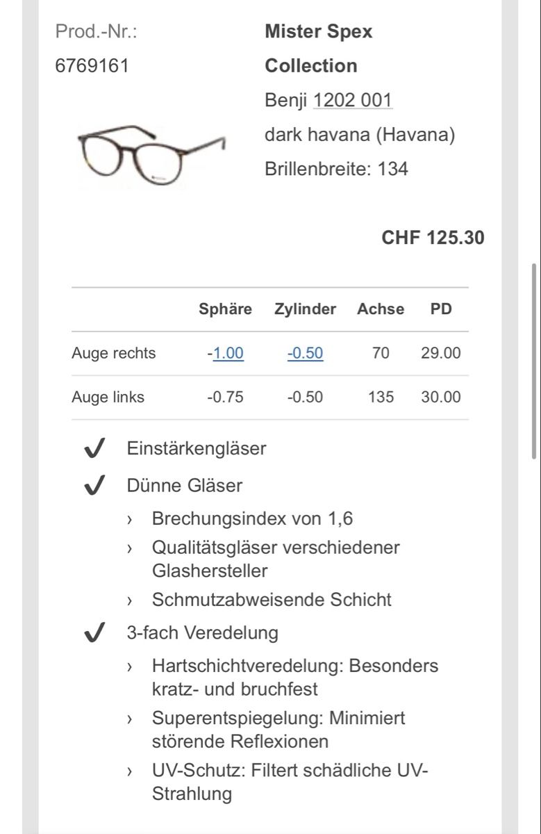 Occhiali & Lenti: Mister Spex Brille – Nuovo (secondo la descrizione) da Wetzikon ZH venduto da Buesi_00 7