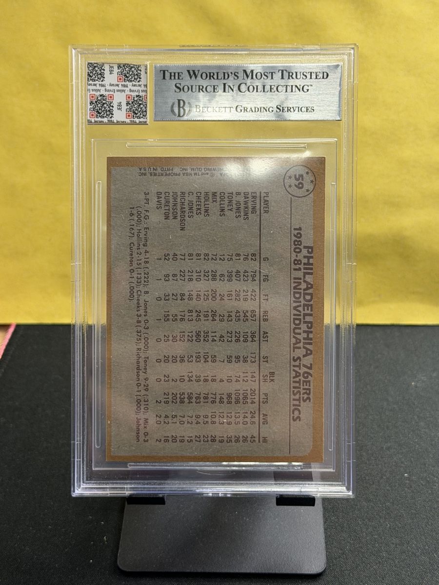 Topps Carte collezionabili: JF - 1981/1982 Topps Julius Erving - Game worn Jersey – Nuovo (secondo la descrizione) da Brittnau venduto da TCGBratans 2