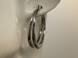 Creolen in Sterlingsilber, 2Reifen