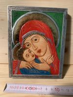 Ikone Maria mit Kind, Silber & Farbe