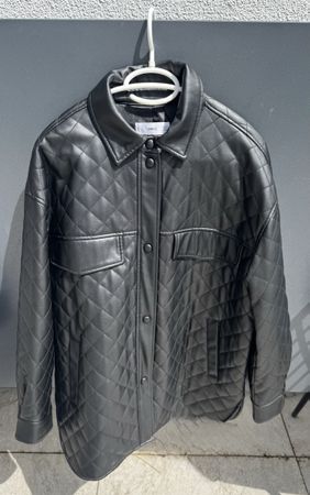 Veste matelassée similicuir Mango