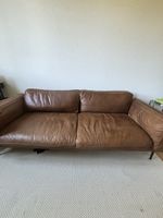 Ledersofa Camel/Cognac – 3-Sitzer