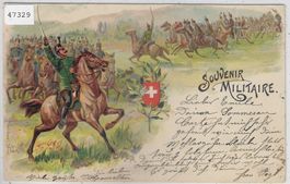 Souvenir Militaire - Soldatengruss - Litho 1899