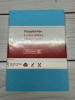 10 Klappkarten Kartenset Himmelblau B6  / H