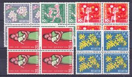 PJ 1962 im 4er-Block, postfr.**