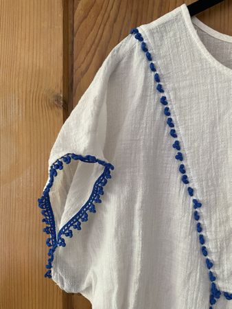 J. Crew Tunika Weiss Baumwolle Gr. S Sommer Top Strand ☀️