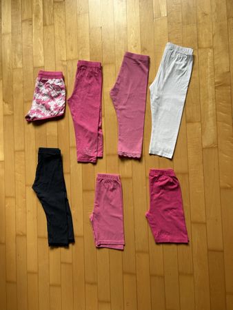 Für Girls: 3 Shorts + 4 7/8 Leggins, Gr. 134/140