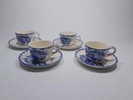 4 Vintage Tassensets von Ziegler Schaffhausen - CH Keramik