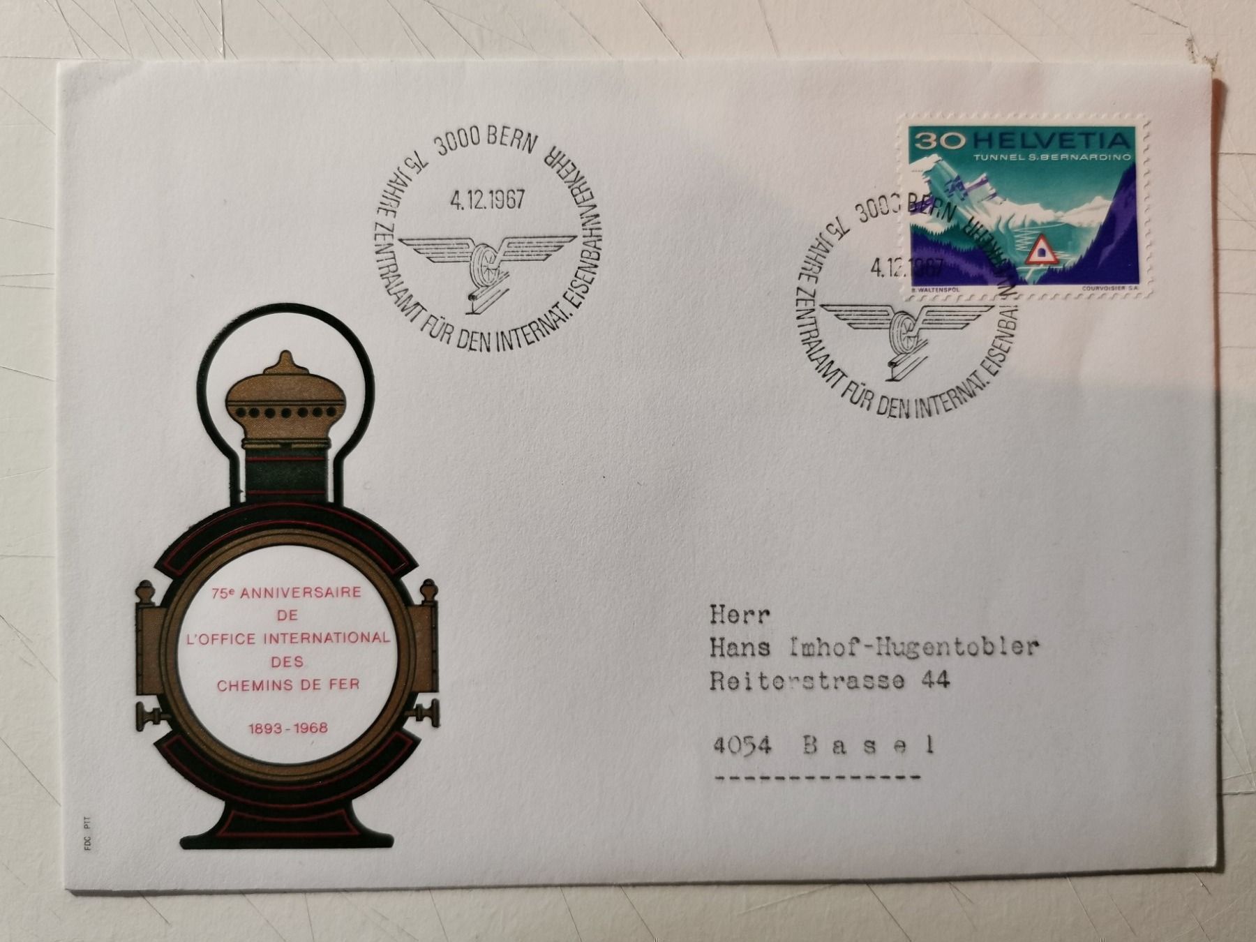 Tutti i francobolli: FDC Office Inter. Chemins de fer 1968 – Usato da Pailly venduto da jme99