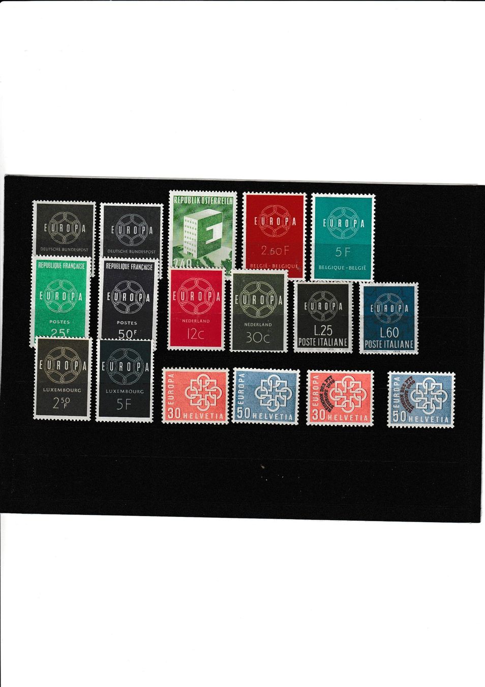Tutti i francobolli: Europa Cept 1959 komplett postfrisch ** – Nuovo (secondo la descrizione) da St Gallen venduto da Stampsalshobby