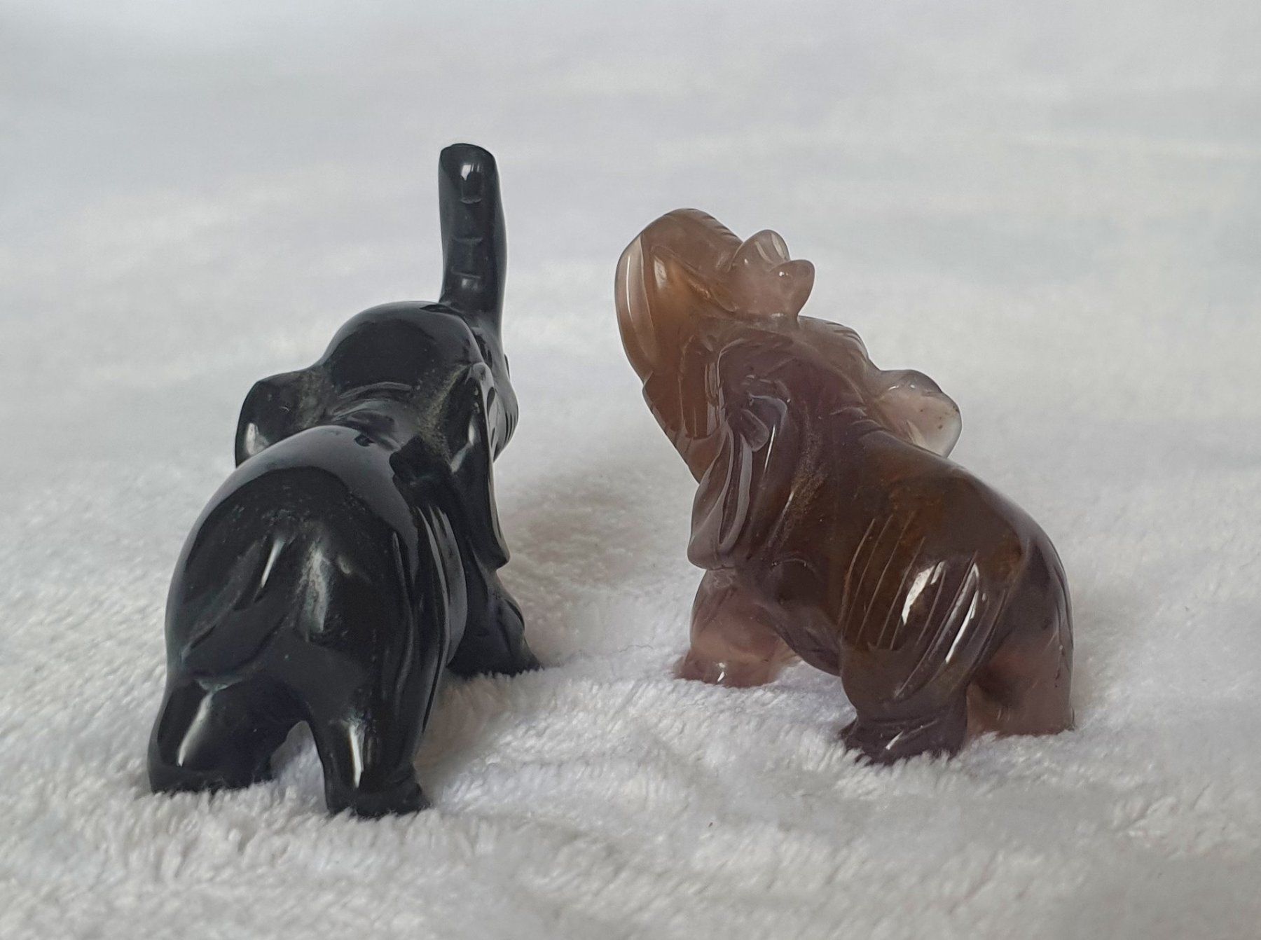 Statuette: 2er Set Deko Elefanten Figuren aus Stein – Usato da Auw venduto da beretta1966 6
