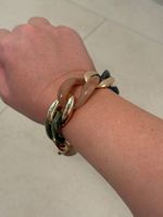 Armband Gliederarmband Damen Vergoldet Mehrfarbig grün