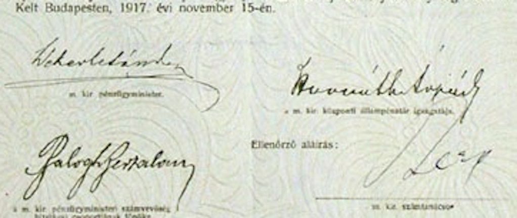 Documenti: 6% Königreich Ungarn, Budapest - 1917 – Usato da Solothurn venduto da Sgasche 1