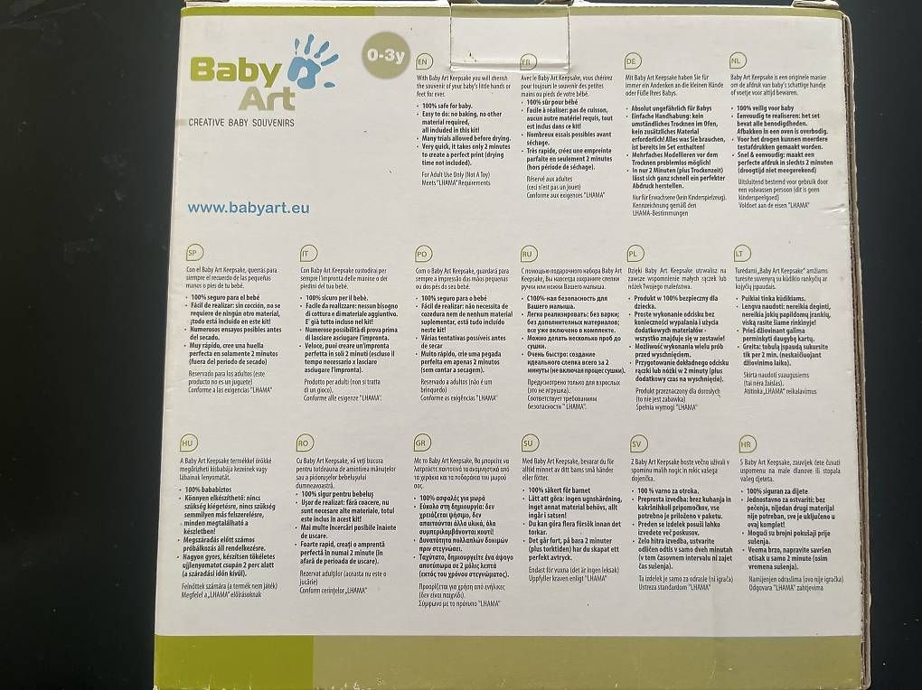 Kit bricolage: Baby Art -Gipsabdruck Set – Usato da Bern venduto da Maeuchterli 1