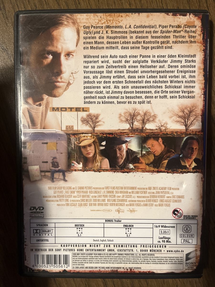 Tutti i DVDs: First Snow - Tödliche Prophezeiung Thriller – Usato da Glarus venduto da Greenday 1