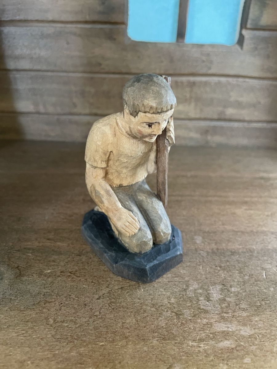 Statuette: Knabe mit Stab E.Thomann Brienz – Usato da Flawil venduto da Naphtali