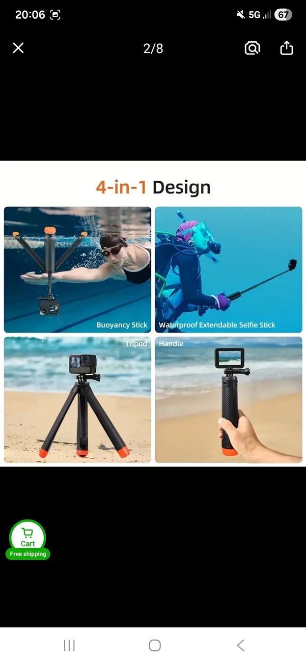 Action Cam: Telesin Floating Selfie Stick – Nuovo (secondo la descrizione) da Zürich venduto da Asimpleguy 5