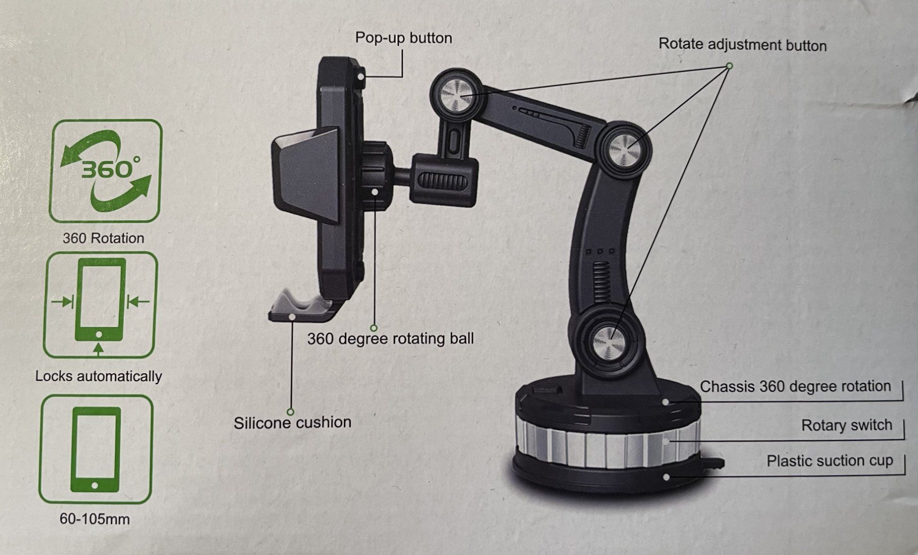 Staffa per monitor: Support de téléphone à super adsorption pour auto – Nuovo e nell'imballaggio originale da APPLES venduto da az02 2