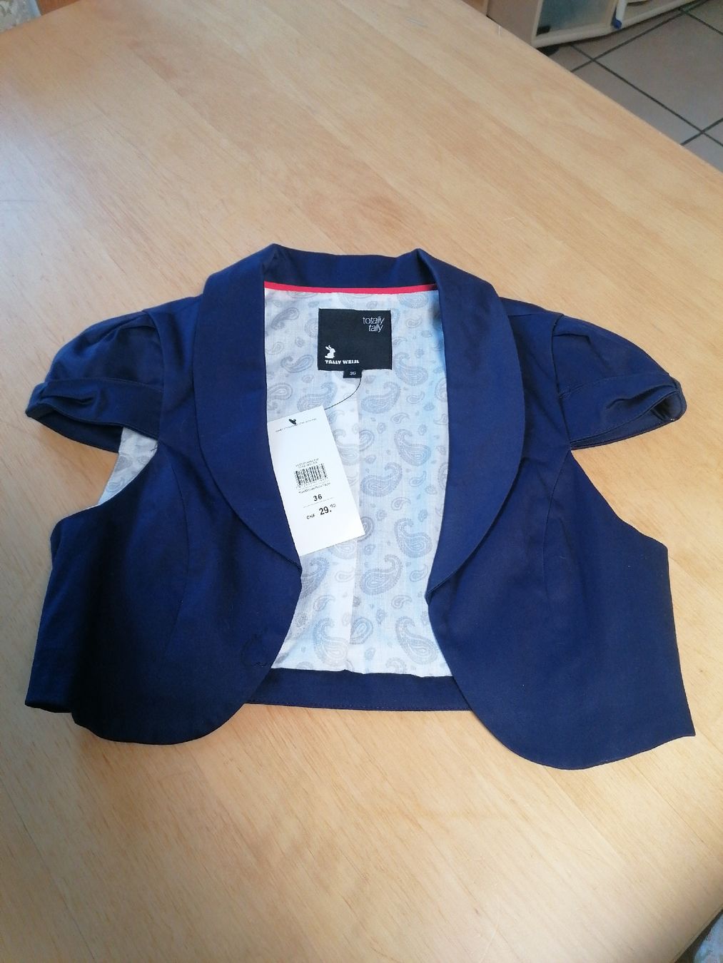 Jacken: Veste élégante bleu marine, taille 36, neuve – Neu und originalverpackt aus Vicques von Dauphine