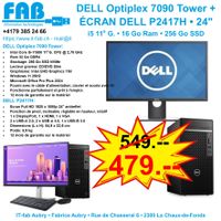 DELL Optiplex 7090 Tower + Écran DELL P2417H 24"