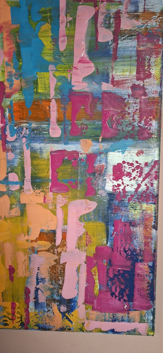 Dipinti: Gemälde, bunte Farben, Kunstwerk, handmade 57×75 – Nuovo (secondo la descrizione) da Riehen venduto da Steinbock1970 4