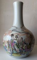 China: Vase Keramik Porzellanvase, Höhe 35 cm, um 1930-60