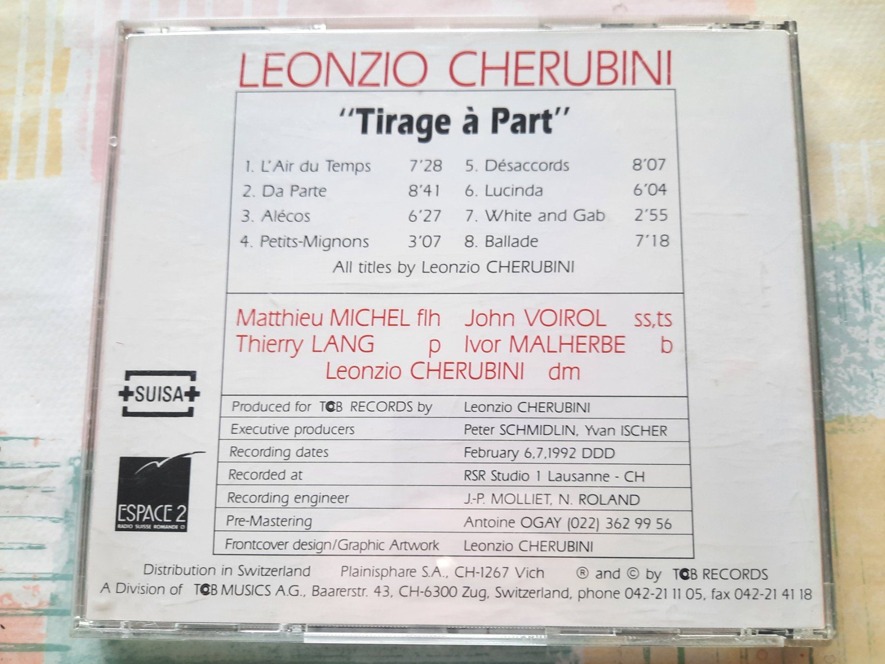 CDs: CD Leonzio Cherubini - Tirage à part  – D'occasion à Pully par bro_n52j 1