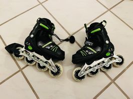 Hudora Inlineskate, verstellbar (grün, Grösse 29-32)