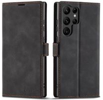 Für Galaxy S25 Ultra Kunstleder Tasche Case magnetisch