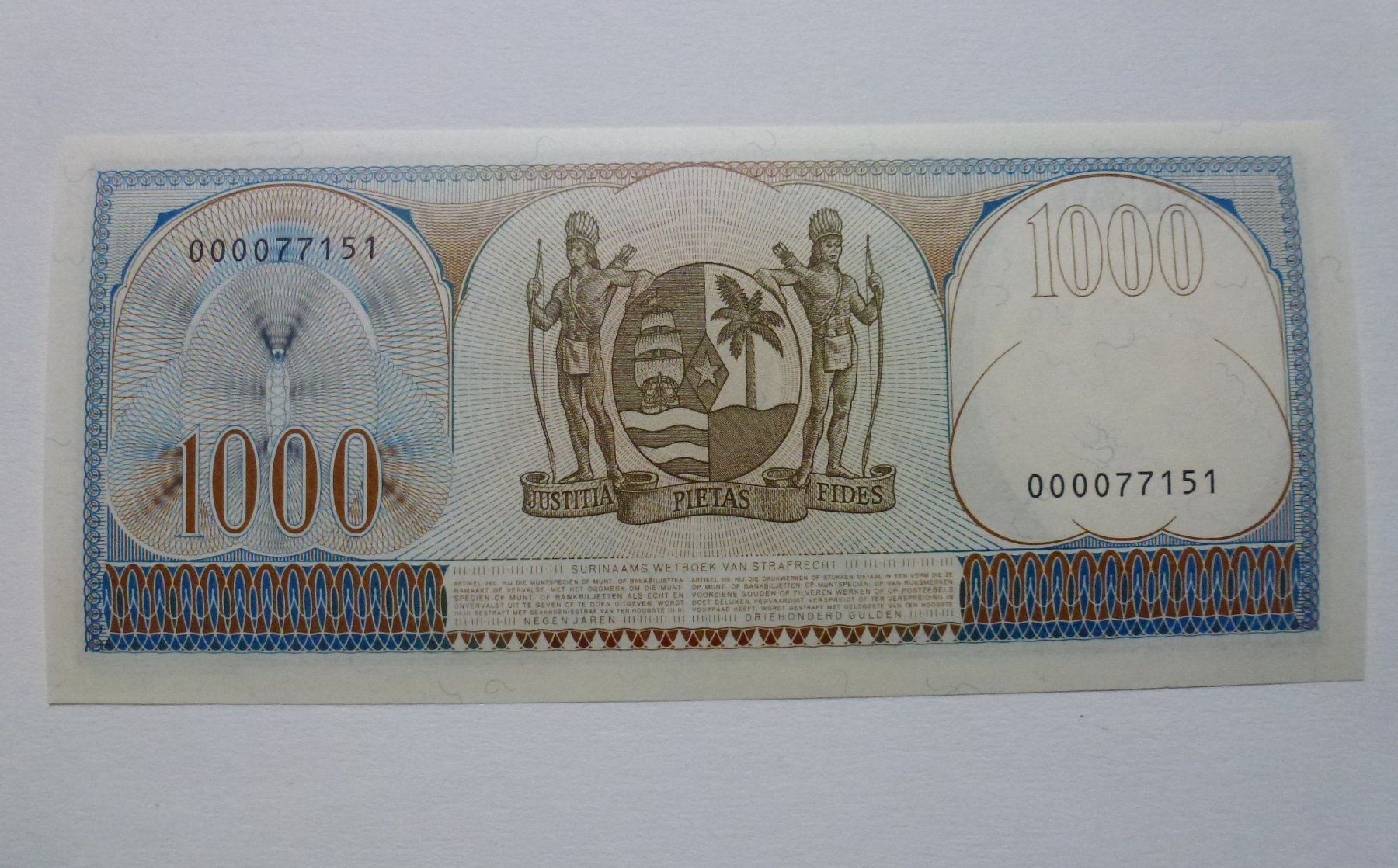 Billets de banque: Suriname ++ 1000 Gulden 1963 – D'occasion à Walkringen par Casablanca777 1
