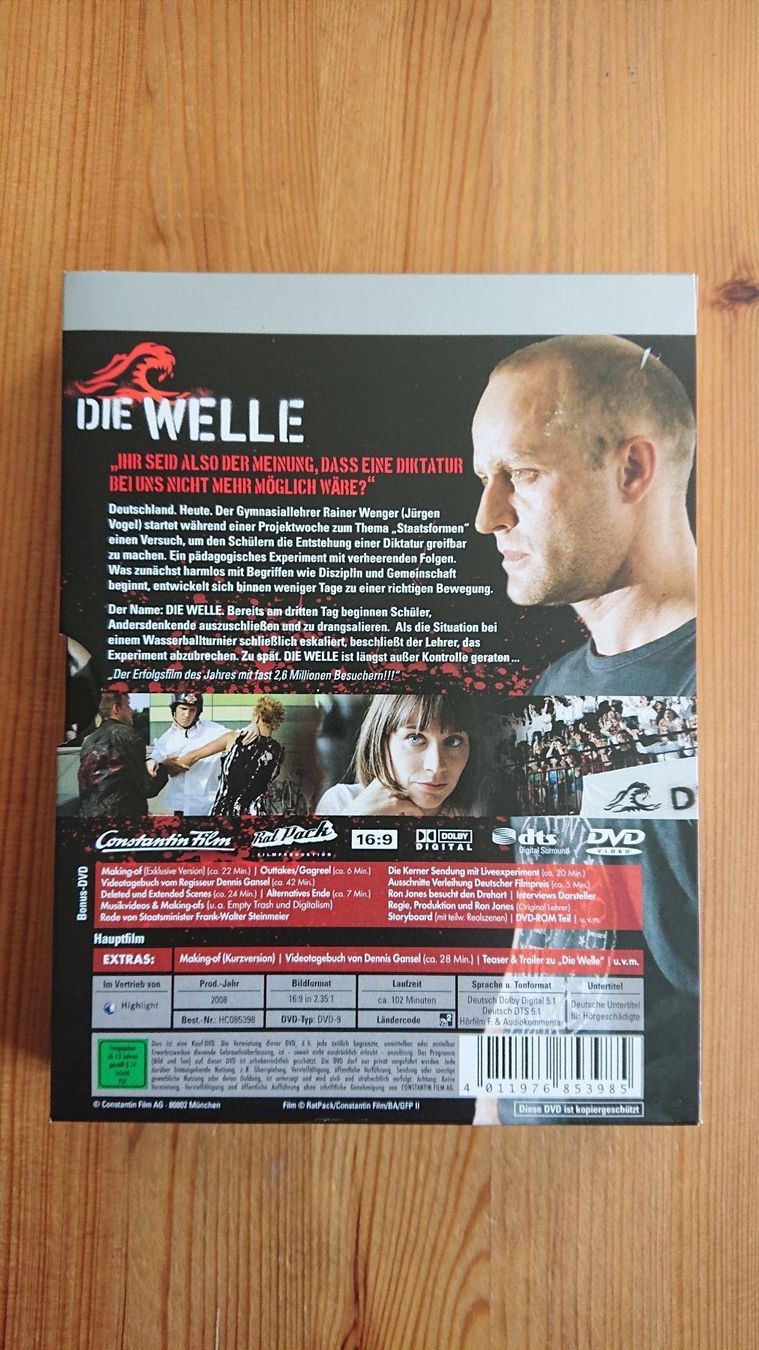 Tutti i DVDs: DIE WELLE DVD Premium Edition – Usato da Wilderswil venduto da Exebub 1