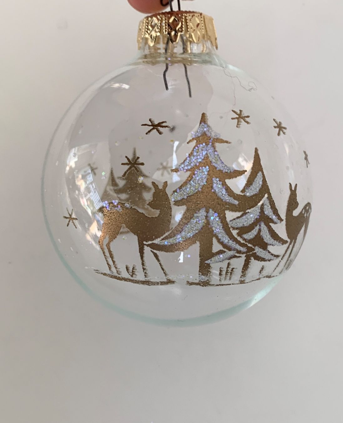 Alle Dekorationen: Weihnachtskugel handbemalt Glas transparent Baumschmuck – Neu (gemäss Beschreibung) aus Auenstein von mar_8mxd 2