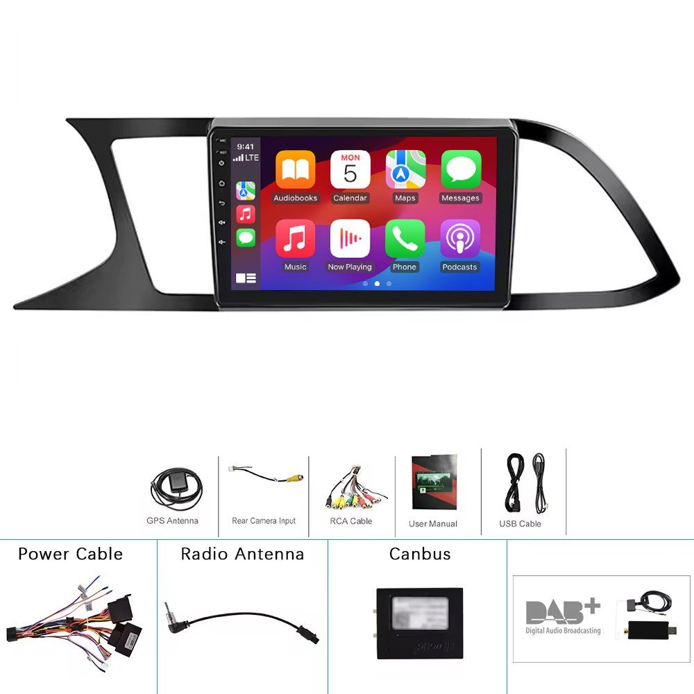 Navigatori: Autoradio Seat Leon 3 Carplay Android Navi RDS GPS – Nuovo e nell'imballaggio originale da Chiasso venduto da online.shop 8