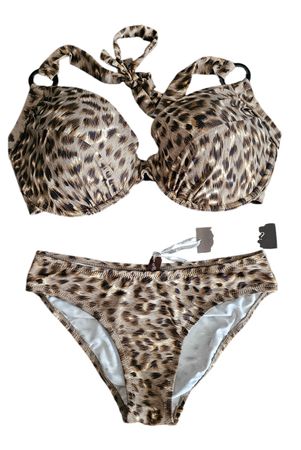Pour Moi Bikini Leopard Animal Gr. 34E/75E/F, 8/36 NEU