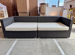 DEDON Sofa (Lounge) Rattan Optik mit sämtlichen NEUEN Kissen