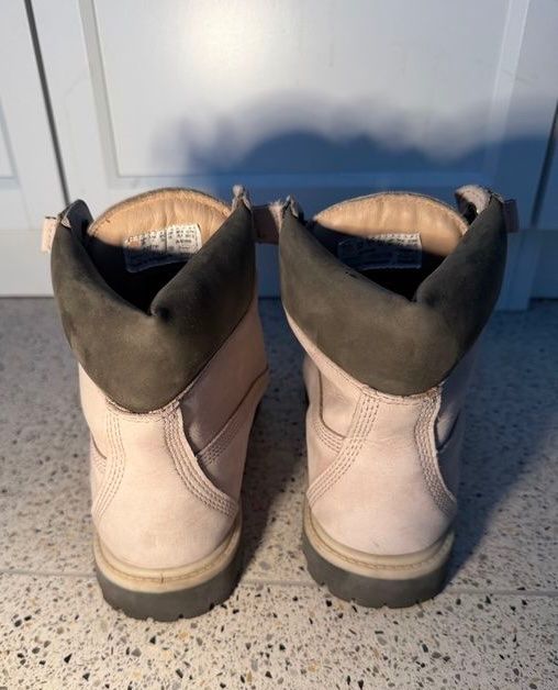 Timberland Herrenschuhe: Timberland Boots Gr.40 Hellgrau, Leder – Gebraucht aus Horn von Resvi 3
