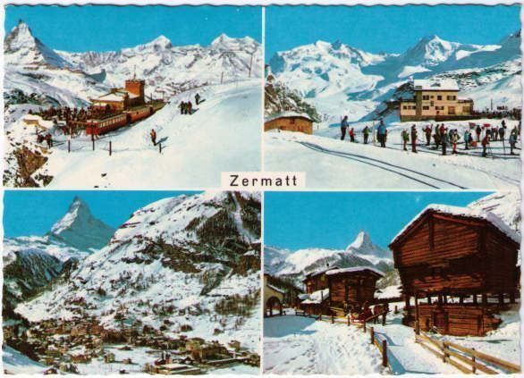 Cartes postales: Zermatt - 4 Bild AK – D'occasion à Binningen par Mountainrider
