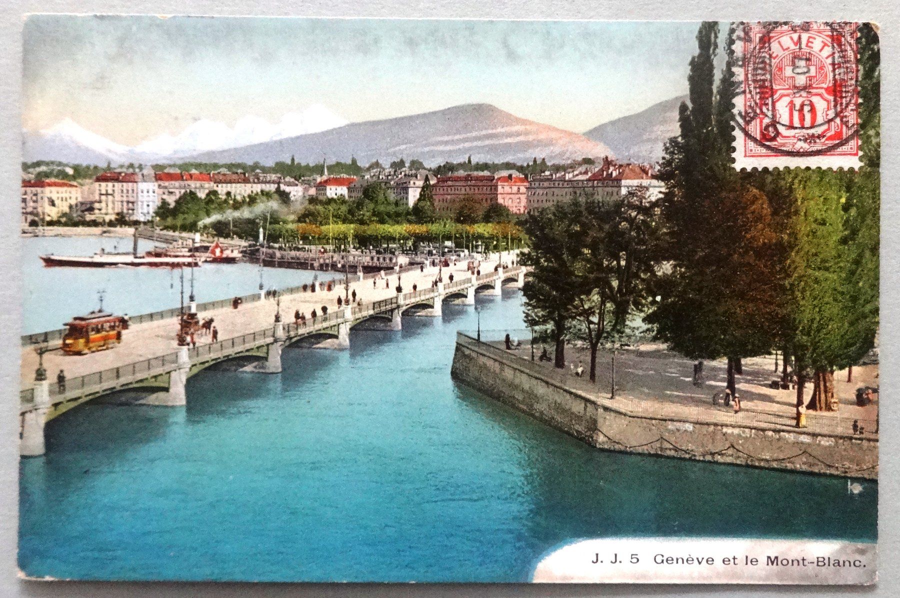 Cartoline postali: Genève et le Mont-Blanc – Usato da Fétigny venduto da Billy2miny