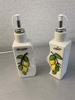 Essig und Oel Set Keramik Vintage Zitrone Dekor neu